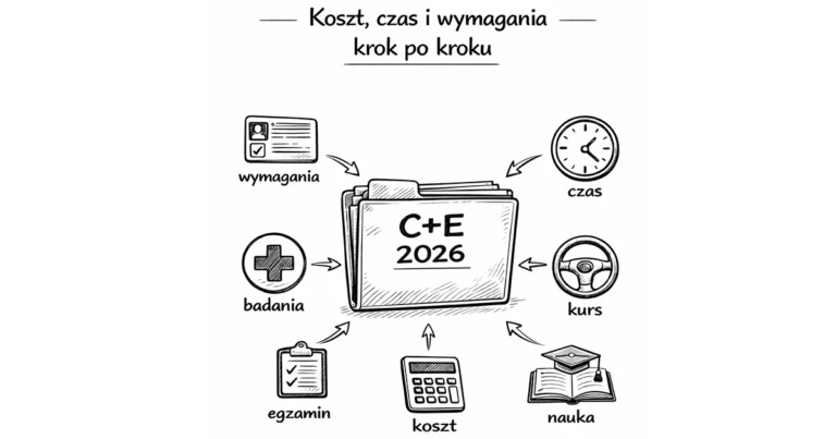 Jak zrobić prawo jazdy C+E w 2026 roku? Koszt, czas i wymagania krok po kroku