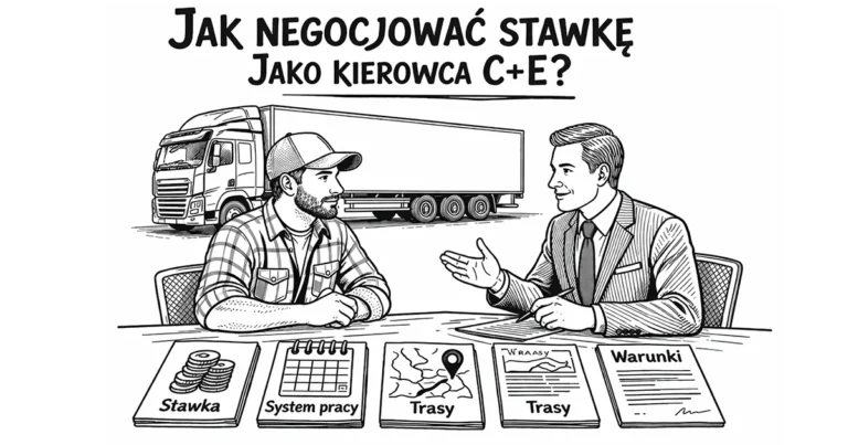 Jak negocjować stawkę jako kierowca C+E? Praktyczny poradnik