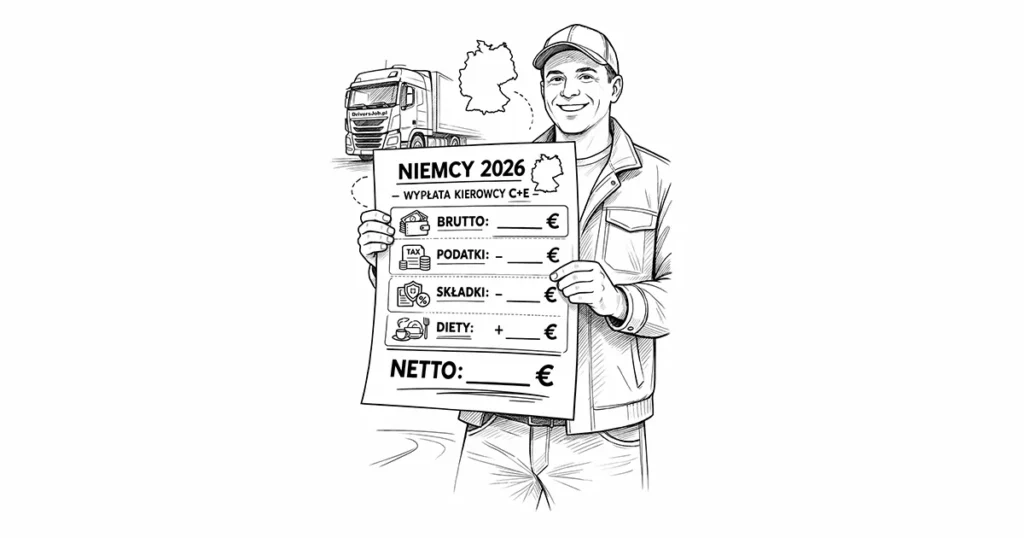 Praca kierowca C+E Niemcy 2026 – ile zarobisz netto?