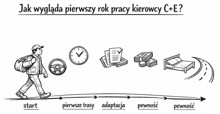Jak wygląda pierwszy rok pracy kierowcy C+E? Realne doświadczenia i czego się spodziewać