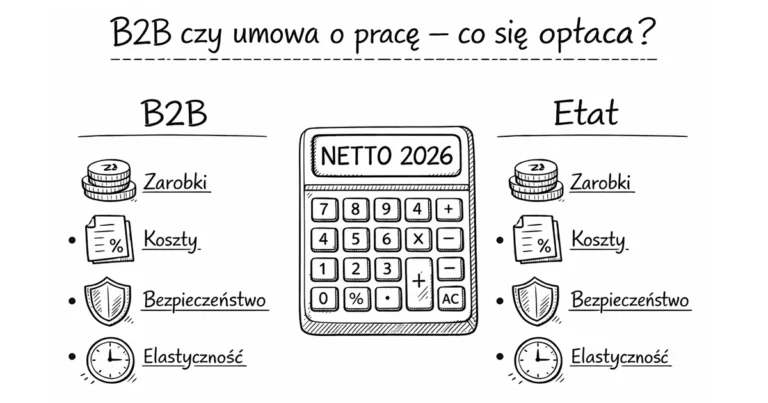 B2B czy umowa o pracę dla kierowcy C+E? Porównanie zarobków 2026