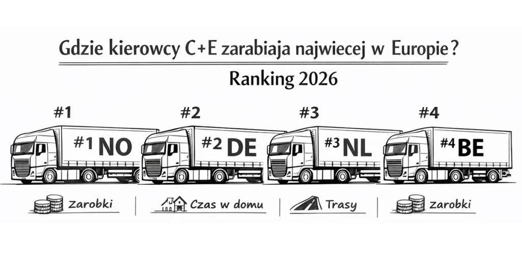 Gdzie kierowcy C+E zarabiają najwięcej w Europie? Ranking 2026