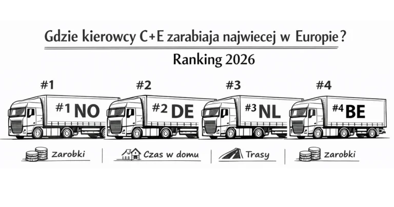 Gdzie kierowcy C+E zarabiają najwięcej w Europie? Ranking 2026