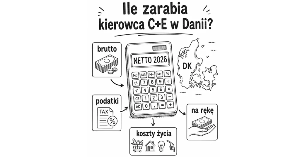 C+E Dania 2026 – ile zarabia kierowca i ile zostaje netto?