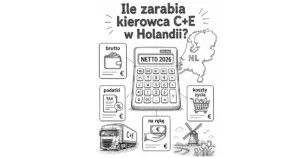 C+E Holandia 2026 – ile zarabia kierowca i ile zostaje netto? (kalkulator)