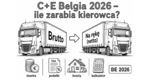 C+E Belgia 2026 – ile zarabia kierowca i ile zostaje netto?