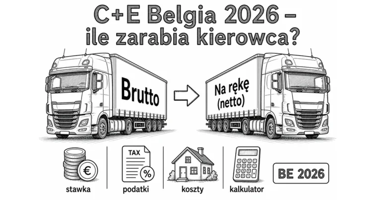 C+E Belgia 2026 – ile zarabia kierowca i ile zostaje netto?