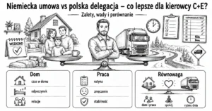 Niemiecka umowa vs polska delegacja – co lepsze dla kierowcy C+E?